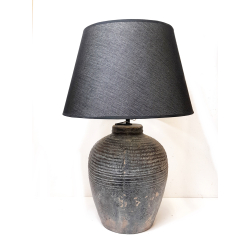 Lampa ceramiczna Rustykalna z abażurem 70cm
